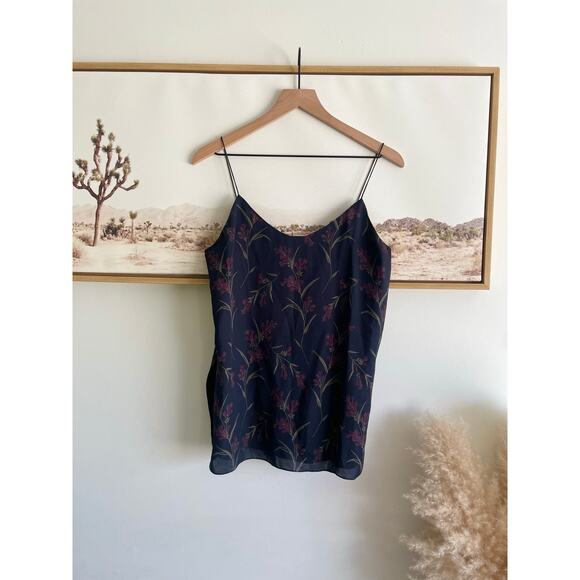 Theory Odete B Rosedale Silk Floral Swing Tank Top Small - Picture 2 of 9